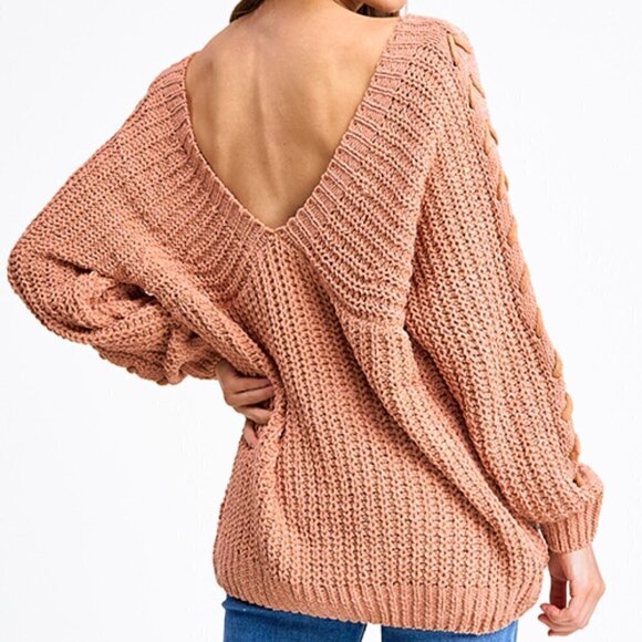 so soft and comfy oversized sweater v-neck - Picture 5 of 7